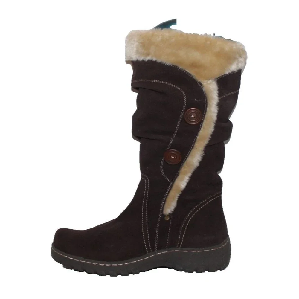 BareTraps Benella Brown Suede Faux Fur Winter Boots  Women’s size 11M